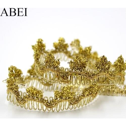 20yards/lot 18mm Polyester Gold Lace Ribbon Diy handmade Patchwork Wedding Party Craft Garment Dress Home Texile Accessories