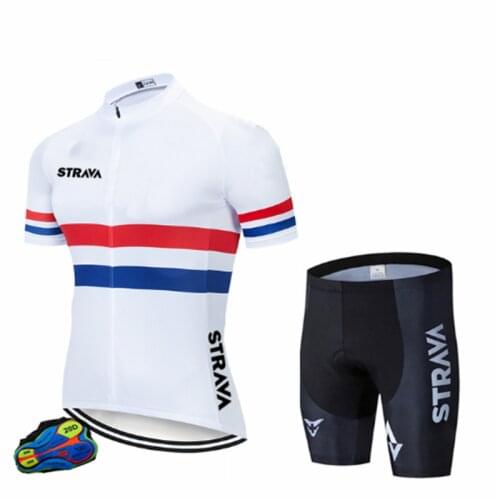 2021 STRAVA Bicycle Wear Clothes Mens Cycling Jersey Naillot Cycling Jersey 20D Bib Set MTB Uniform Bike Clothing Quick Dry