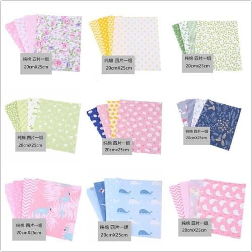 20X25CM Nordic style Cotton Fabric Printed Cloth Sewing Quilting Fabrics for Patchwork Needlework DIY Handmade Material