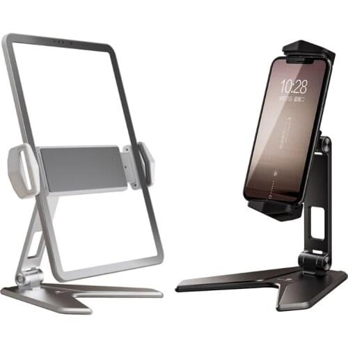 Aluminum Metal Cell Phone Stand, Angle Adjustable Phone Stand for Desk, Thick Case Friendly Phone Holder Stand