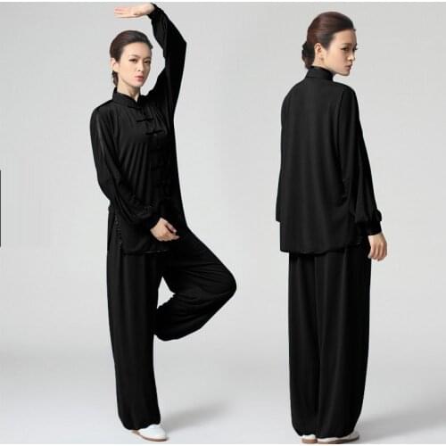 New Tai Chi Clothing Elasticity Knitted Fabrics For Men And Women Kung Fu Performance Clothing Wushu Martial Art Uniforms