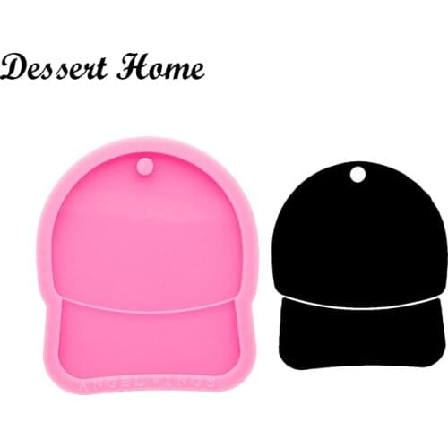 DY0622 Glossy Resin Baseball cap Keychain Mold , Silicone Molds for DIY Epoxy Jewellery Making, Silicon Clay Molds