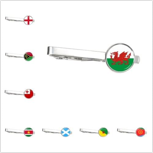 Ireland, Wales, Vanuatu, Tonga, Suriname, Scotland, French Guiana, Eritrea, Northern Ireland Tie Clip Ornament Male Gentleman