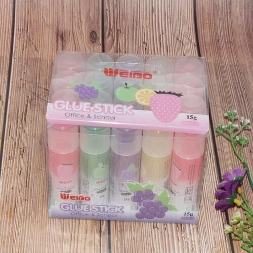 Glue stick jelly color school glue Pegamento sólid PVP 6115 strong adhesive School Office supplies high quality 15 gram 20 count