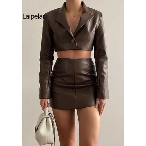 Женские кожаные юбки Laipelar China At AliExpress