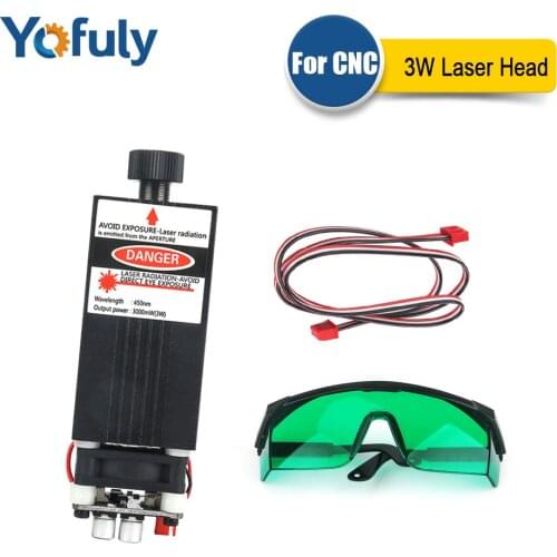 3W Laser Module Laser Head 450nm Blue Lase for Laser Engraving Machine Wood Marking Cutting Tool Engraving Head