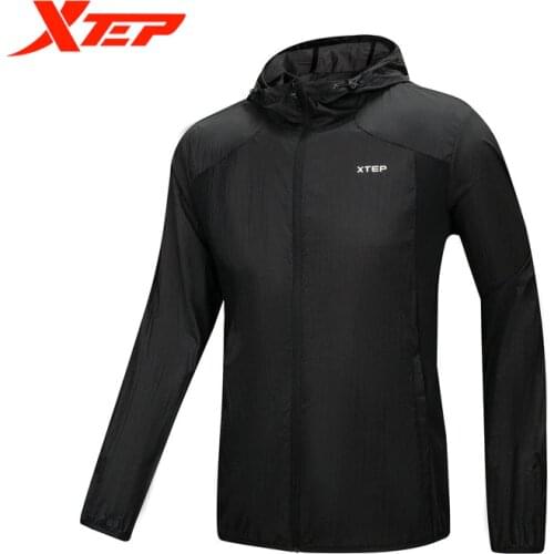 Xtep men windbreaker sunscreen breathable jacket casual outdoor sports jacket long-sleeved quick-drying sportswear 879129140174