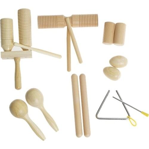 Montessori Musical Materials for Art Area Montessori Toys for Kids Wood Sand Hammer Eggs Shaker Rhythm Bar