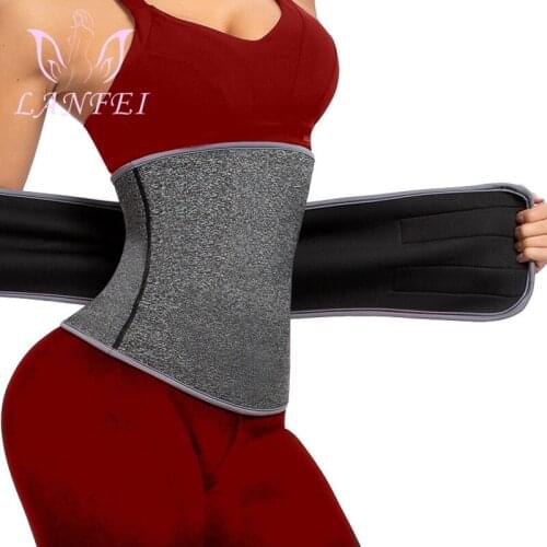 LANFEI Waist Trainer Cincher Sweat Belt Women Body Shapers Slimming Corset for Weight Loss Hot Neoprene Sport Sauna Tummy Strap