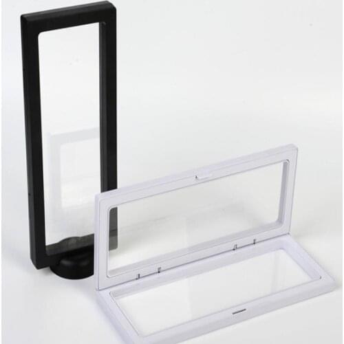 230x90x20mm Clear PET Membrane box Holder Floating Display Case Earring Gems Ring Jewelry Suspension Packaging Box