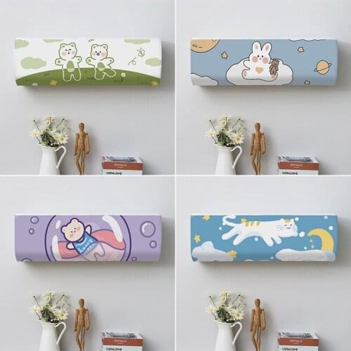 Dust-proof Hanging Air Conditioner Cover Air Conditioning Protective Case Printed All-inclusive Washable Appliances Protector