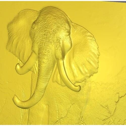 3d relief elephant_2 model for cnc in STL file