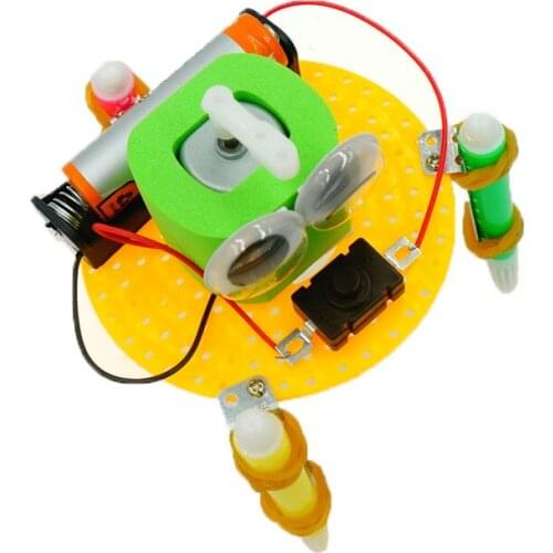 DIY science experiment technology small production and invention of educational toys creative manual assembly graffiti robot