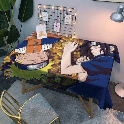 Anime Uchiha Sasuke Tablecloth Party Decorative Waterproof for Rectangular Dining Coffee Desk Customize Table Cloth