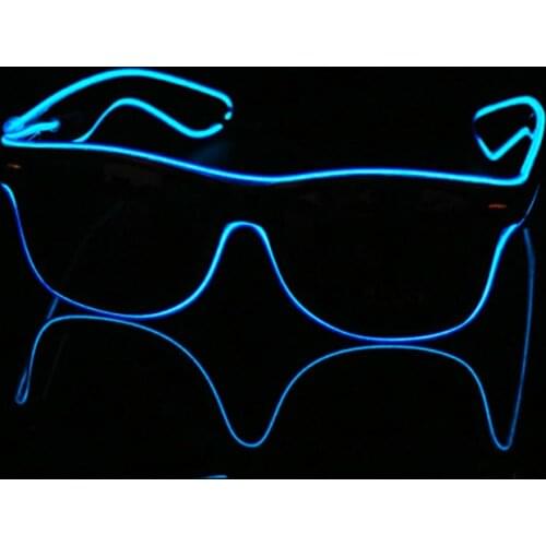 Smart Remote Control El Wire Neon LED Light Up Shutter Shaped Glow Sun Glasses Rave Bow Tie Costume Party DJ Bright Glasses