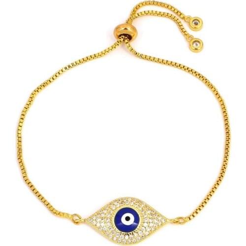 Juya Evil Eye Charms Bracelet Enamel Charms Greek Eye Bracelets Adjustable Women Men Hand made Jewelry Turkish Hamsa Bracelets
