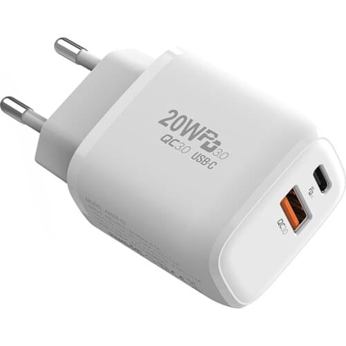20W Type C Charger For iPhone 12 Pro Max Mini Quick Charge 3.0 QC PD 20W USB-C Fast Charging Travel Wall Adapter For iPhone 12