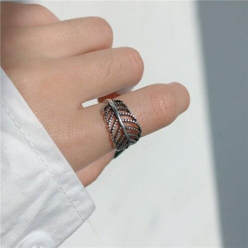 Punk Vintage Leaf Rings For Women Charming Ring Bohemian Wedding Fashion Jewelry Party Gifts 2020
