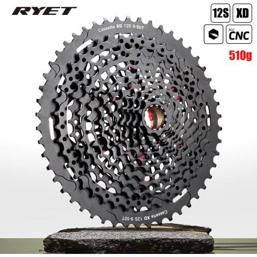 RYET 12 Speed 9-50T Cassett 12v Mountain Bicycle Cassette k7 12v XD Chain 12S MTB Bike Freewheel Bikes Parts for SHIMANO