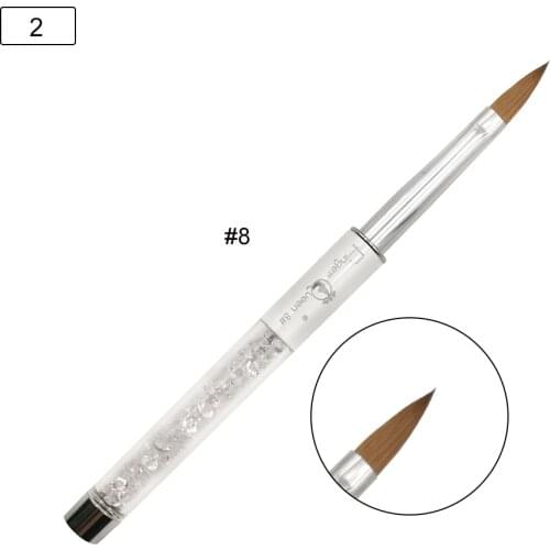 1PC Kolinsky Sable Acrylic Nail Art Brush UV Gel Carving Pen Brush Liquid Powder DIY Nail Drawing