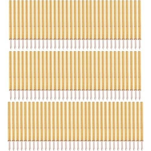 100 Pcs Dia 1.02mm Length 15.85mm 100g Spring Test Probe Pogo Pin Tool P75-B1