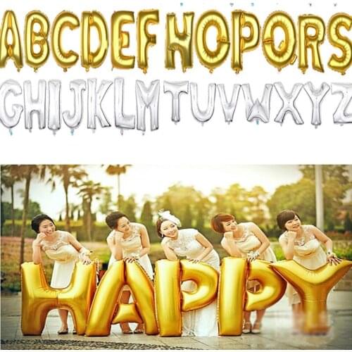 30 Inch Gold Alphabet Letter Balloons Aluminum Foil Balloons Birthday Party Wedding Decoration Christmas Party Suppliers Balls