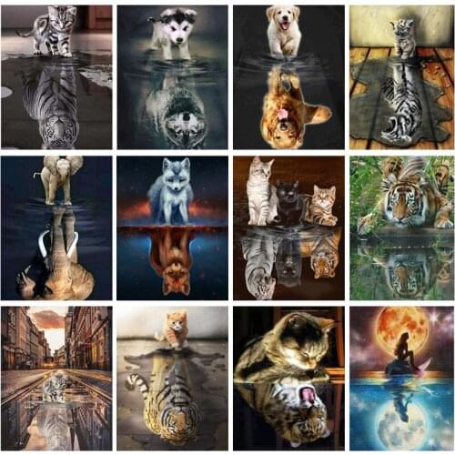 5D Diamond painting Cartoon decoration home Animal dog Full Round Diamond mosaic Full Square Diamond embroidery Cross stitch art