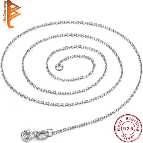 925 Sterling Silver Link Chains Necklaces Fit For Pendant Charm For Women Luxury Silver 925 Jewelry Cross Chain Necklaces Gift