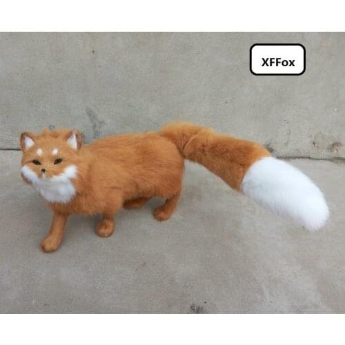 Big creative real life Nakigitsune cos play model plastic&furs simulation brown fox doll gift about 55x23cm xf1809