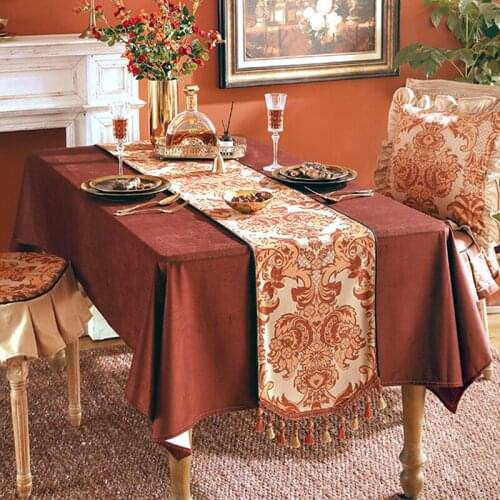 Home Festival Table Runner French Long Coffee Table Cloth American European Luxury Shoe Cabinet Cover Cloth Wedding Party Decor