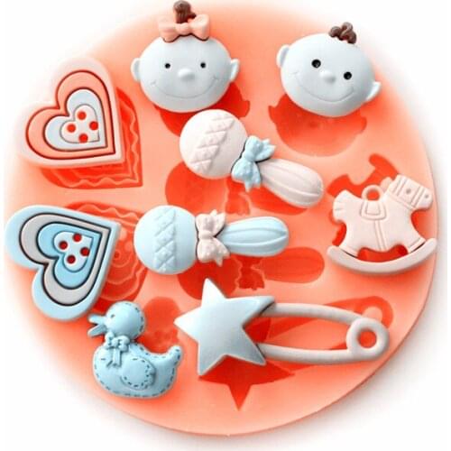 F489 Small Buriti Baby Silicone Fondant Mold Gum Paste Cake Decorating cake topper Mould