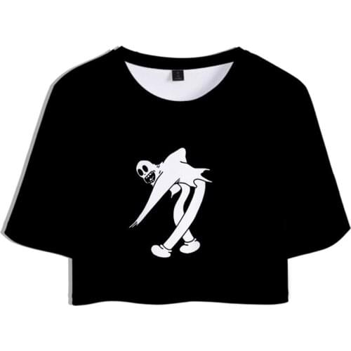 Ghostemane T Shirt Mercury Retrograde Image Printed 3d T-shirt sexy exposed navel Tshirt Tee Brand T Shirts Clothes