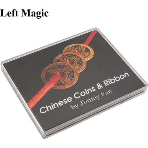 Chinese Coins And Ribbon By Jimmy Fan Magic Tricks - Size 38mm Deluxe Chinese Ancient Coin Set Magic Props Close Up Magic Trick