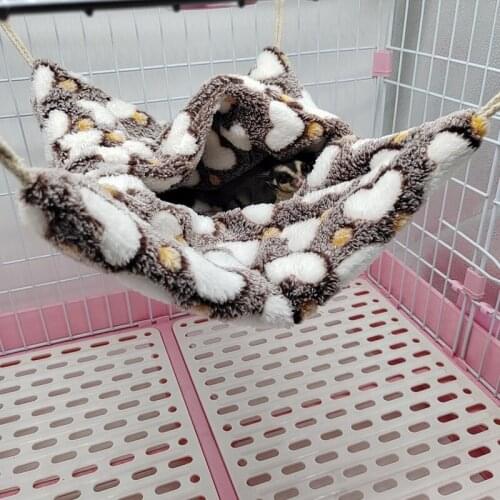 Small Animal Sleeping Bag Hamster Hammock Cage Mini Pet Bed Warm Winter Mat For Small Cat Dog House Rodent/Guinea Pig/Hedgehog