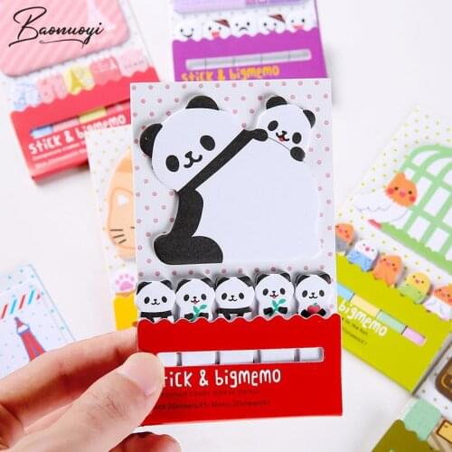 20Pcs/Pack New Animal Quality Mini Memo Pad Times Lovely Sticky Notes School Supply Bookmark Book Label Gift Office Tool