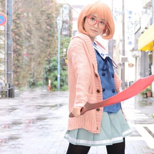 Fashion Anime Kyokai no Kanata Cosplay Costumes Kuriyama Mirai Women Cosplay Cardigan Sweater dropshipping