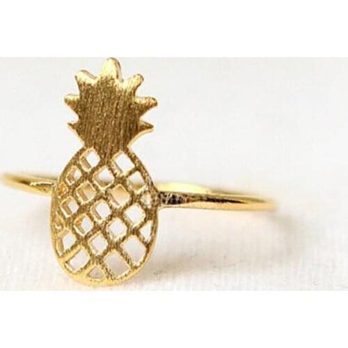 Fashion hollowed-out pineapple rings pineapple rings shape design for women