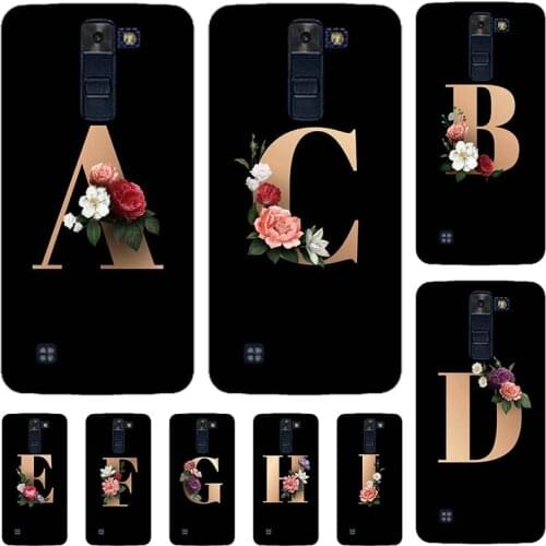 For LG K8 2016 Lte K350 K350E K350N K 8 4G For LG Phoenix 2 Case Cute Lovely Cartoon Flower Black Letters Silicone Soft Cover
