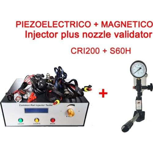 Common Rail injector Tester Kit,CRI200 Support magnetic and piezo injector test+SH60 common rail nozzle injector Tester