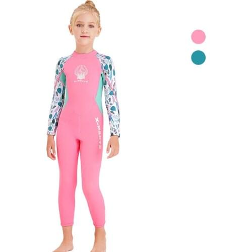 New 2.5mm Neoprene Wetsuit Children Diving Suits Swimwear Girls Long Sleeve Surfing Swimsuits Warm Bathing Suit Sun Protection
