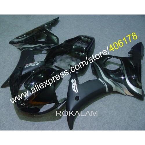 Fairings Parts For Yamaha YZF-R6 2005 YZF R6 05 YZF600 YZF600 R6 Black Sports Bike Fairing Kit (Injection Molding)