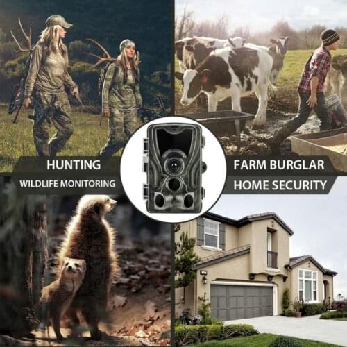 HC801A Hunting Trail Camera Night Version Hunting Cameras 16MP 1080P IP65 Photo Trap 0.3s Trigger Wildlife Camera Surveillance