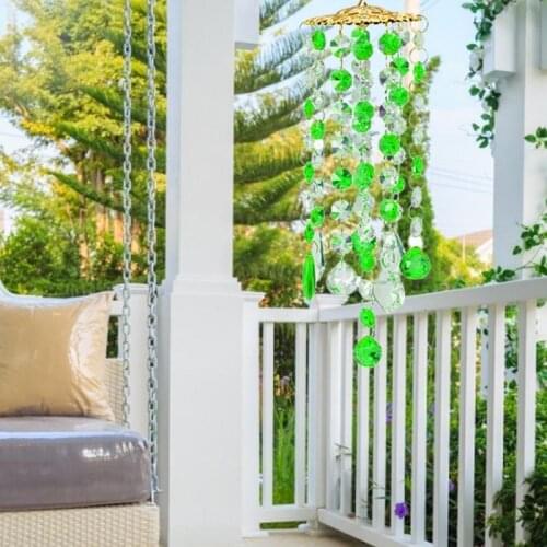 Crystal Wind Chimes Pendant Colorful Hanging Drops For Indoor Outdoor Garden Window Wedding/birthday Present DIY Garden Decor