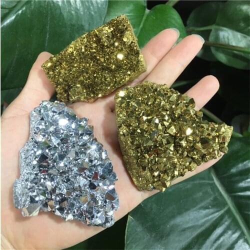 Natural Raw Amethyst Quartz Crystal Cluster Druzy Healing Specimen Rainbow Aura Quality Gemstone Stone Home Decor