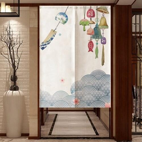 Split Door Curtain Entrance Hanging Door Curtain Japanese Style Short Doorway Screens for Tavern Kitchen Bedroom Home Decor