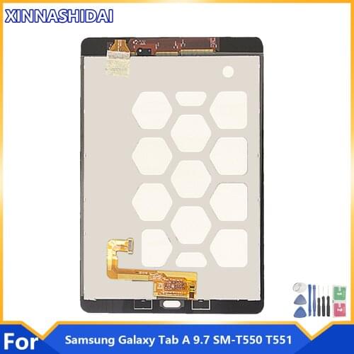 For Samsung Galaxy Tab A 9.7 SM-T550 T550 T551 T555 Touch Screen Panel Digitizer Sensor Front Glass + Touch Screen with FramEe