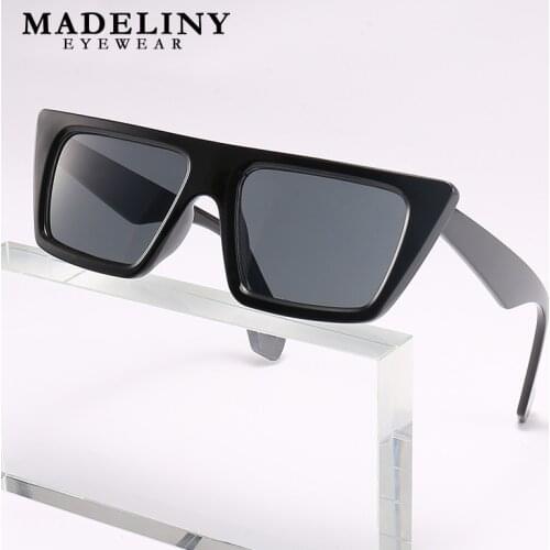 MADELINY Fashion Square Sunglasses Women Designer Luxury Man Cat Eye Sun Glasses Classic Vintage UV400 Outdoor Oculos De MA061