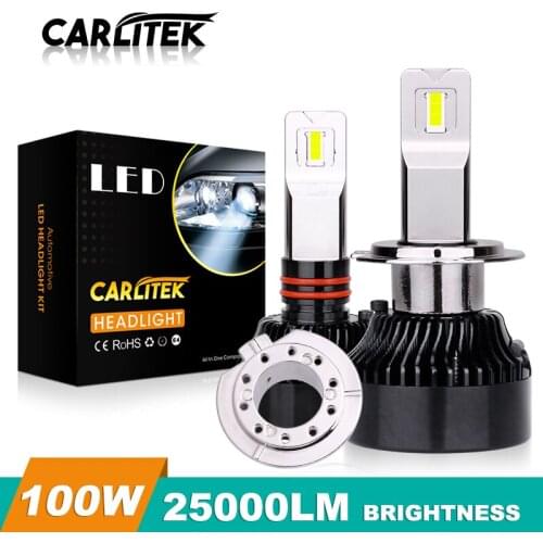 Super Bright 25000Lm Car Headlights H7 LED H4 LED H1 H8 H11 H3 HB3 9005 HB4 9006 LED Auto Lights Bulb 100W Lamp 6500K Carlitek