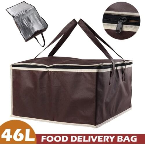 Food Pizza Delivery Insulated Bag Waterproof Camping Warmer Cold Thermal Bag 44*44*25cm Heat And Cold Insulation