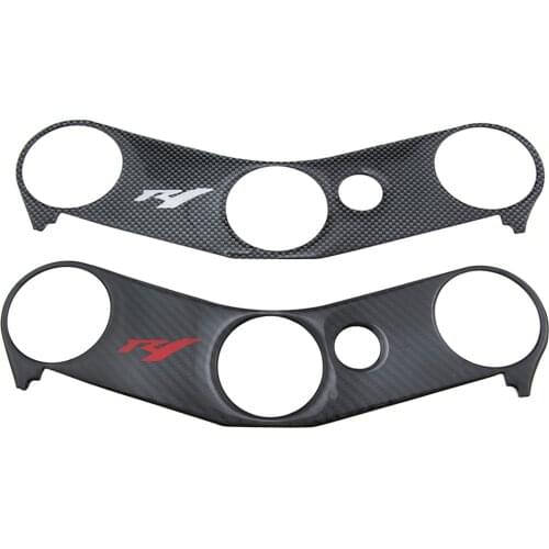 Carbon Fiber Pattern Top Triple Clamp Yoke Motorcycle R1 Sticker case for YAMAHA YZF1000 R1 2002- 2006